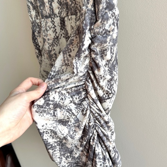 Tart Cinched Bubble Skirt Mini Dress, Alligator/Crocodile Print, Size Small - Picture 5 of 15